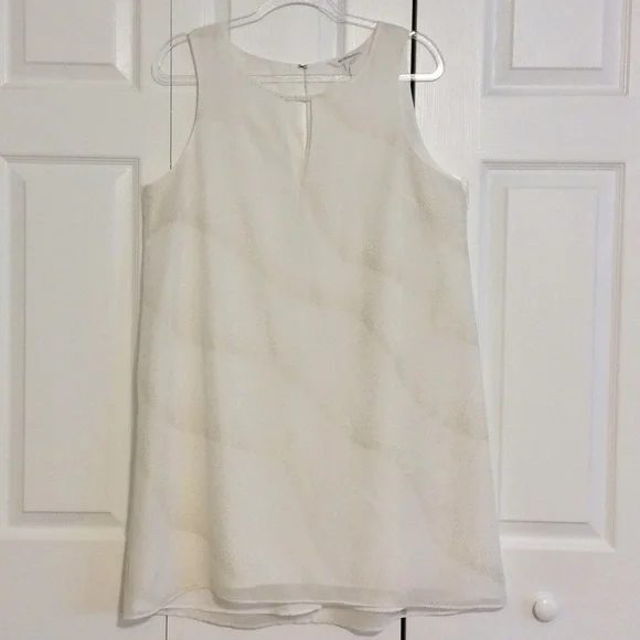BCBG Whisper White/Golden Dress sz L - Picture 3 of 14